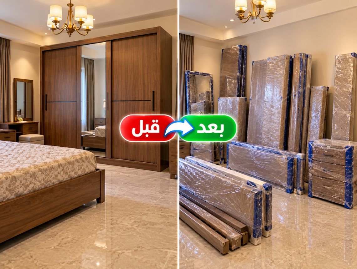 فك وتجهيز الأثاث للنقل