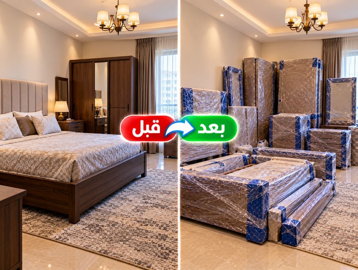 تجهيز غرف النوم للنقل